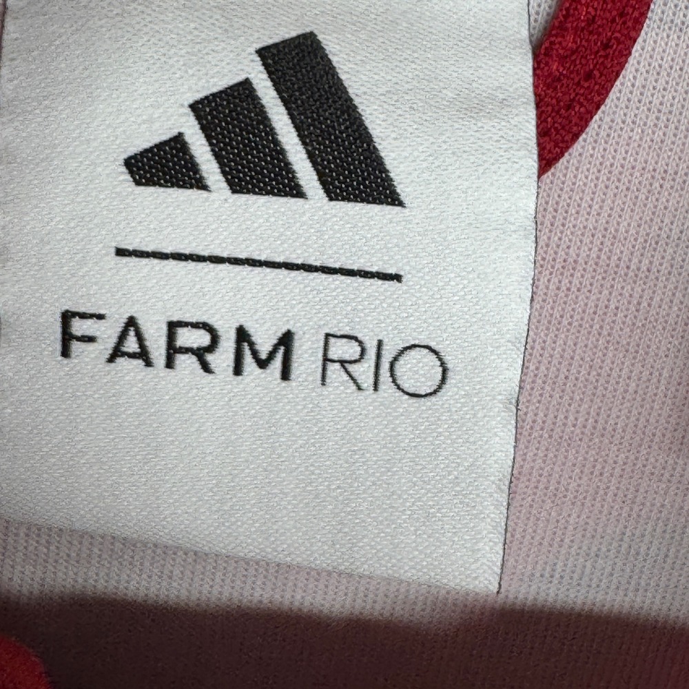 Adidas x FARM Rio Floral Tracksuit Set Pink Purple Jacket Pants Size M Tropical - Picture 4 of 11